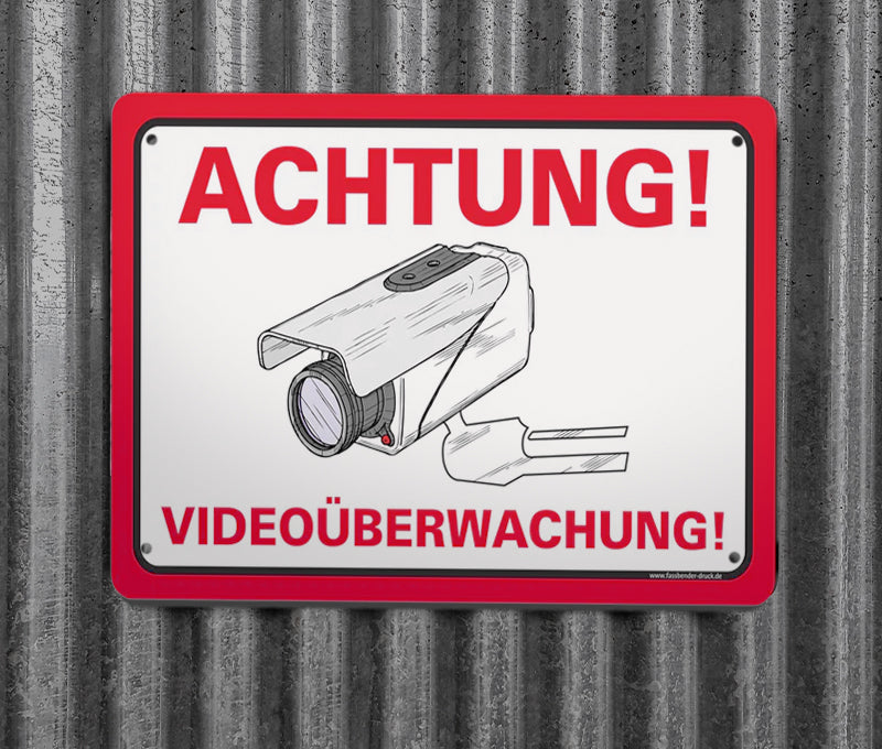 Schild Videoüberwachung videoüberwacht DSGVO Hinweisschild Kamera